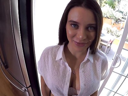 That girl is crazy model hot and she is a fucking pornstar in the reception room