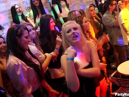 Hardcore fucking during a party with irresistible marketable girls